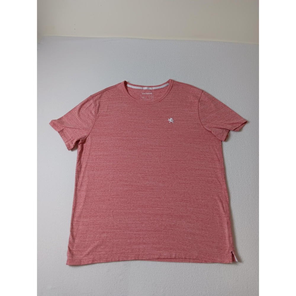 Express Shirt Mens XL Pink Stretch Jersey Crew Neck Short Sleeve Logo Repreve